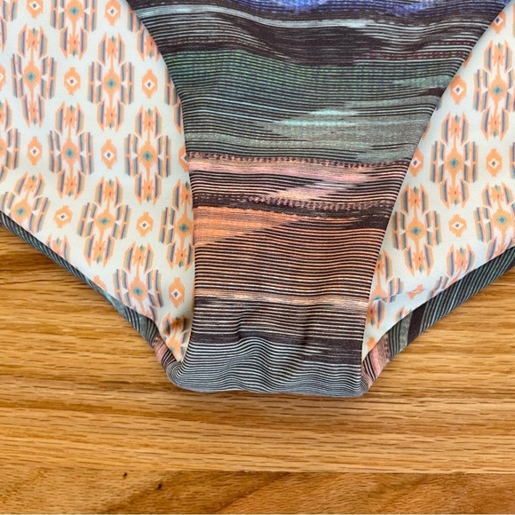 PrAna NWT Reversible Breya Swim Bikini Bottom Granite Bonita Green Blue Sz L - Picture 5 of 14